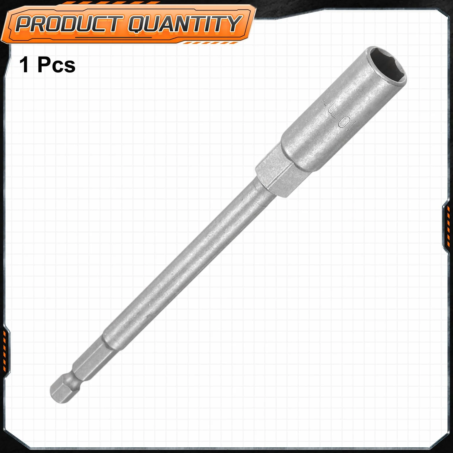 QUARKZMAN Klucz nasadowy zestaw nasadek 10mm z bitami trzpień sześciokątny 1/4 cala 150mm stal adapter do wierteł