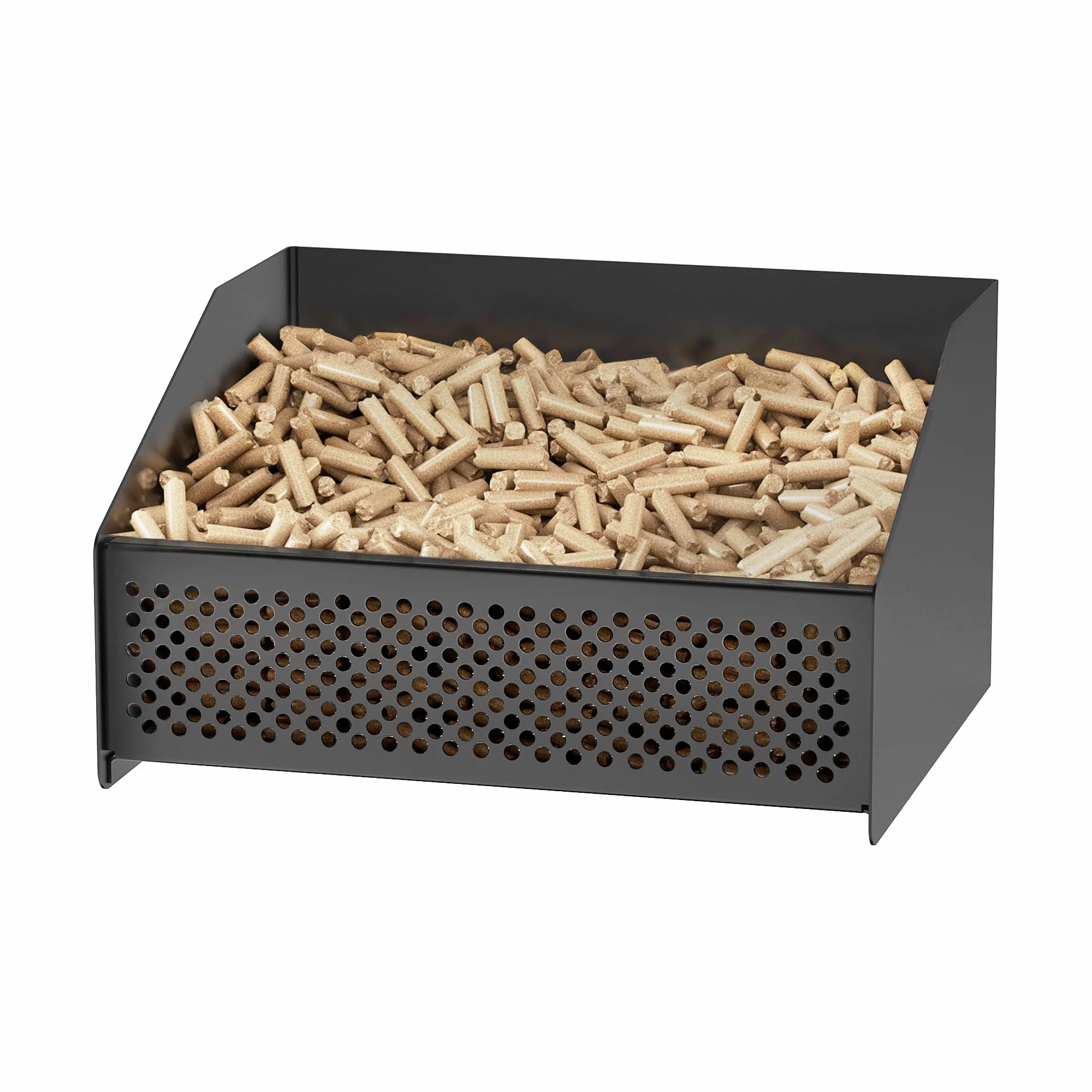 Zelazny kosz na pellet do kominka 30x25x17 cm 2,3 kg zaktualizowane gniazdo