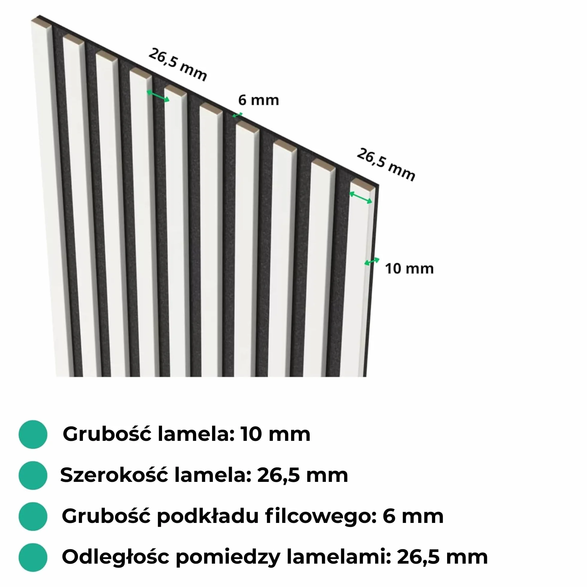 Lamele na Czarnym Filcu 275 x 53 cm Kolor: Indigo Blue Panele Akustyczne Naturalne Panele Ścienne