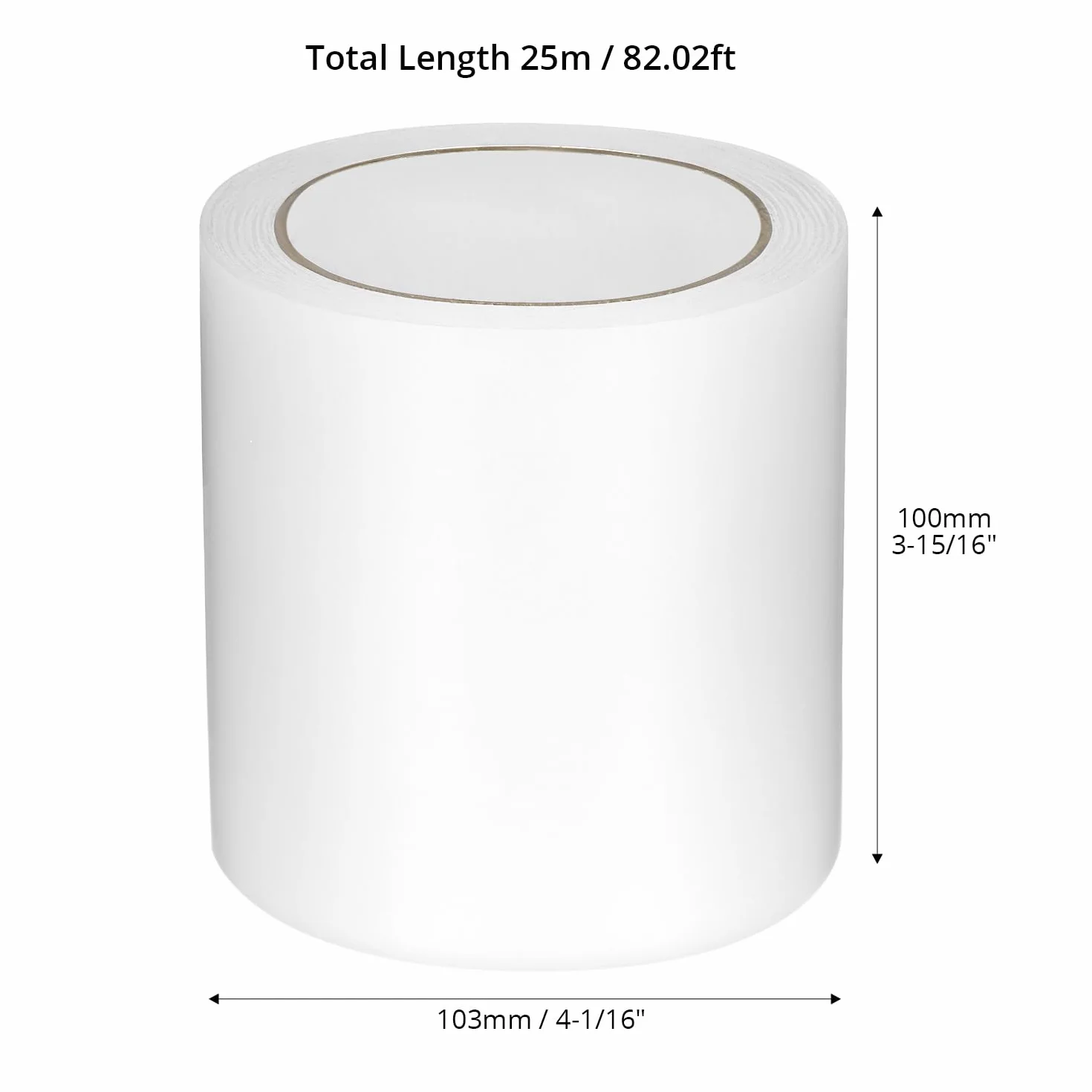 QWORK Mocna taśma naprawcza do szklarni 100 mm x 25 m wodoodporny przezroczysty polietylen