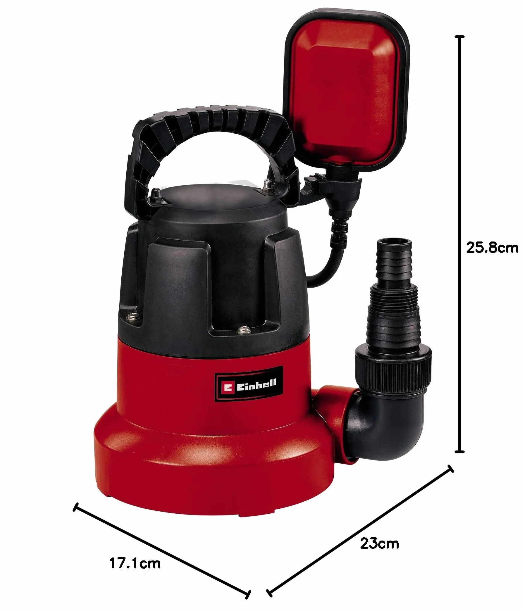 Einhell Gc-Sp 3580 Pompa do Brudnej Wody, Czarny/Czerwony, 8000 l/h