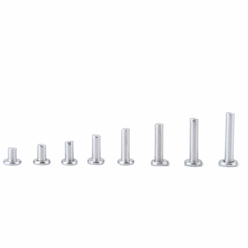 Nity Pełne Aluminium M3 3mm 400 Sztuk z Łbem Płaskim 4mm 16mm Długość