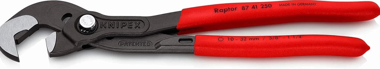 KNIPEX Szczypce nastawne wielofunkcyjne 87 41 250 SB fosforanowana, szara pokryte antypoślizgowym