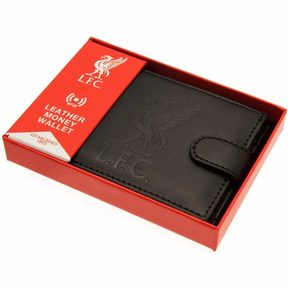Liverpool FC RFID wytłaczany skórzany portfel