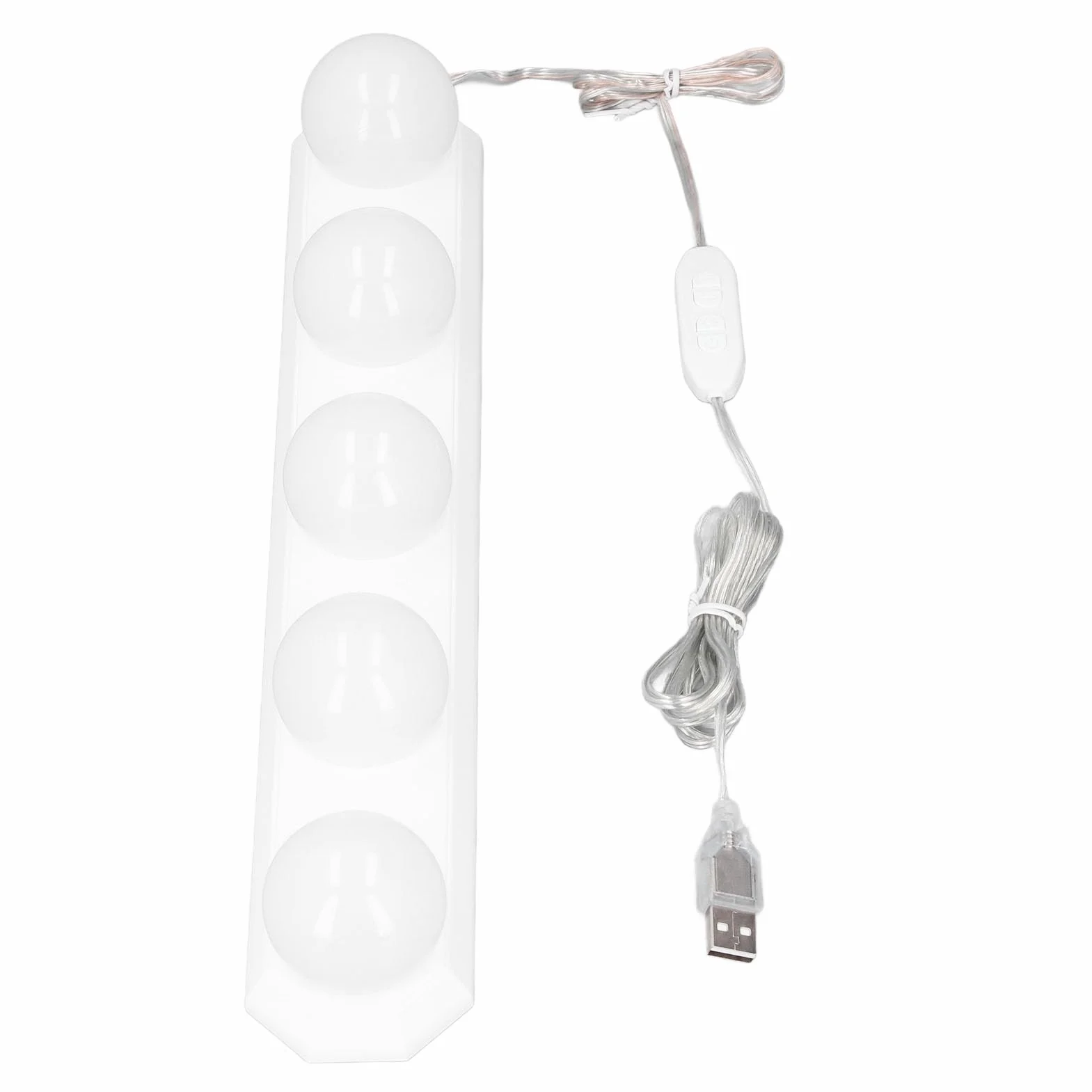 Fafeicy Regulowana jasność Lustrzanych Lampek do Szatni, 5 Lamp 3 Kolorowe Temperatura USB Make Up Light