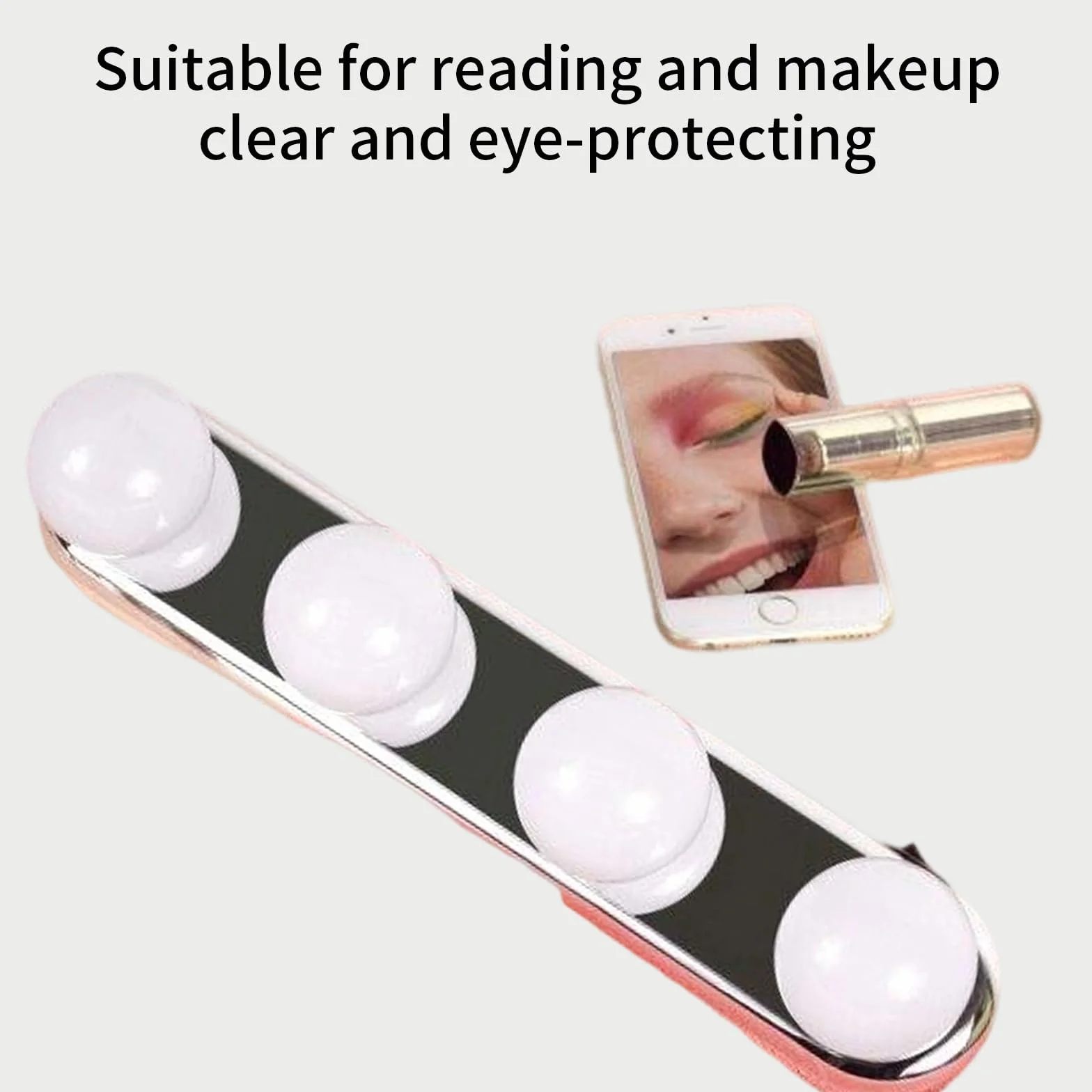 Światła do makijażu LED 4 żarówki regulowane temperatura barwowa Vanity Lights oświetlenie łazienkowe