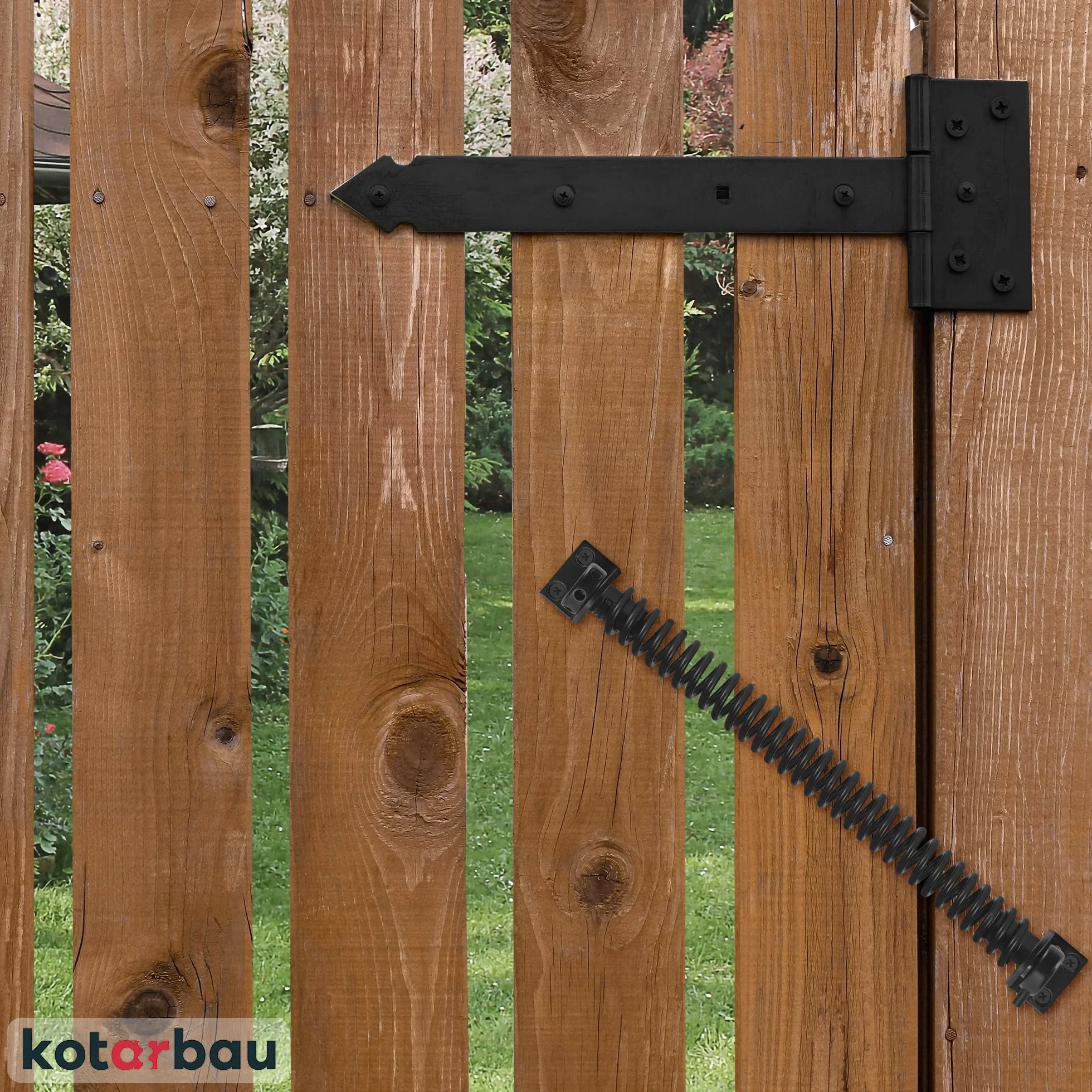 KOTARBAU® Sprężyna do zamykania furtki 280x22x3,0 Stal Malowana Proszkowo