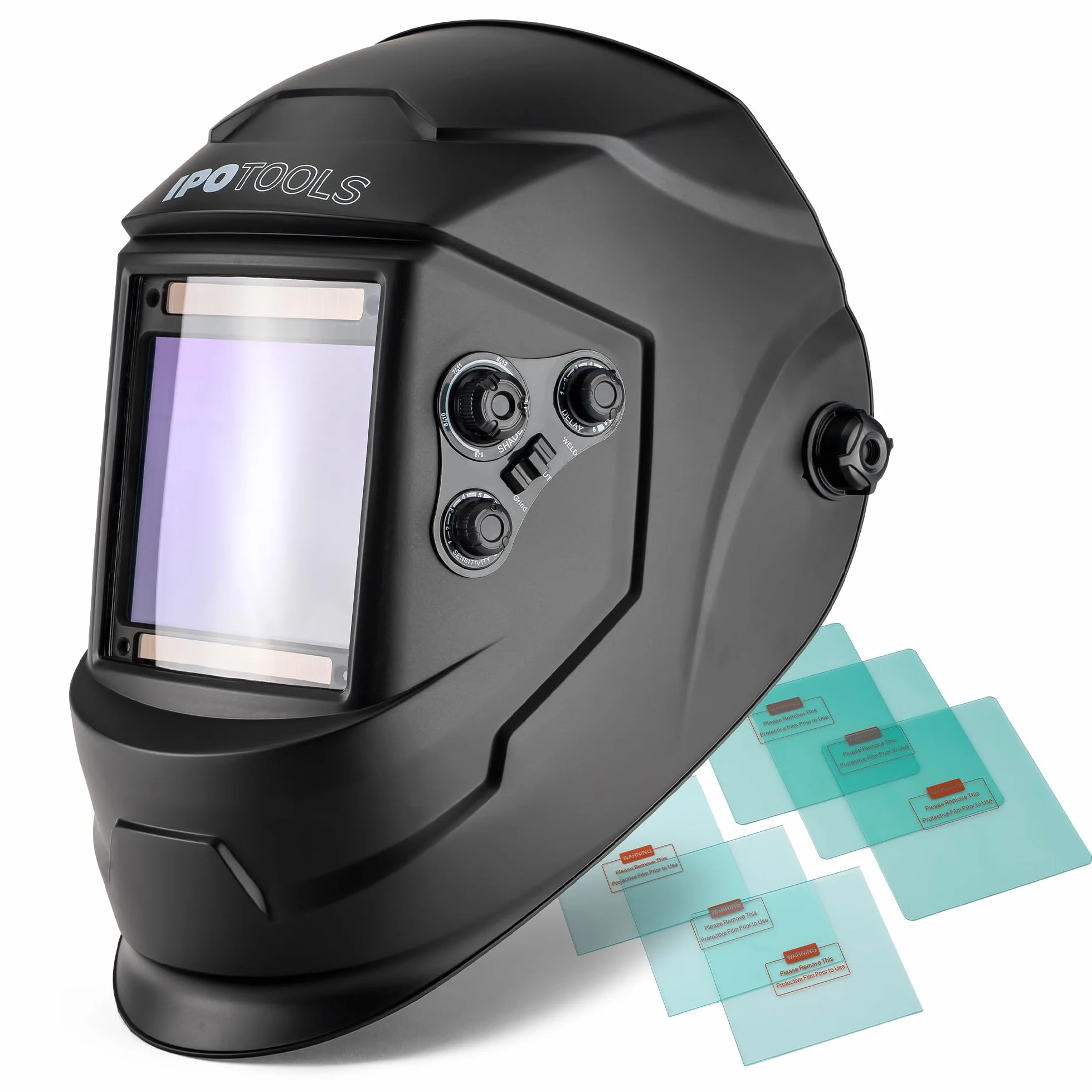 LY800H automatyczny kask spawalniczy z filtrem prawdziwego koloru, 4 czujniki, pole widzenia XXL 100x93 mm, jasność optyczna 1/1/1/1