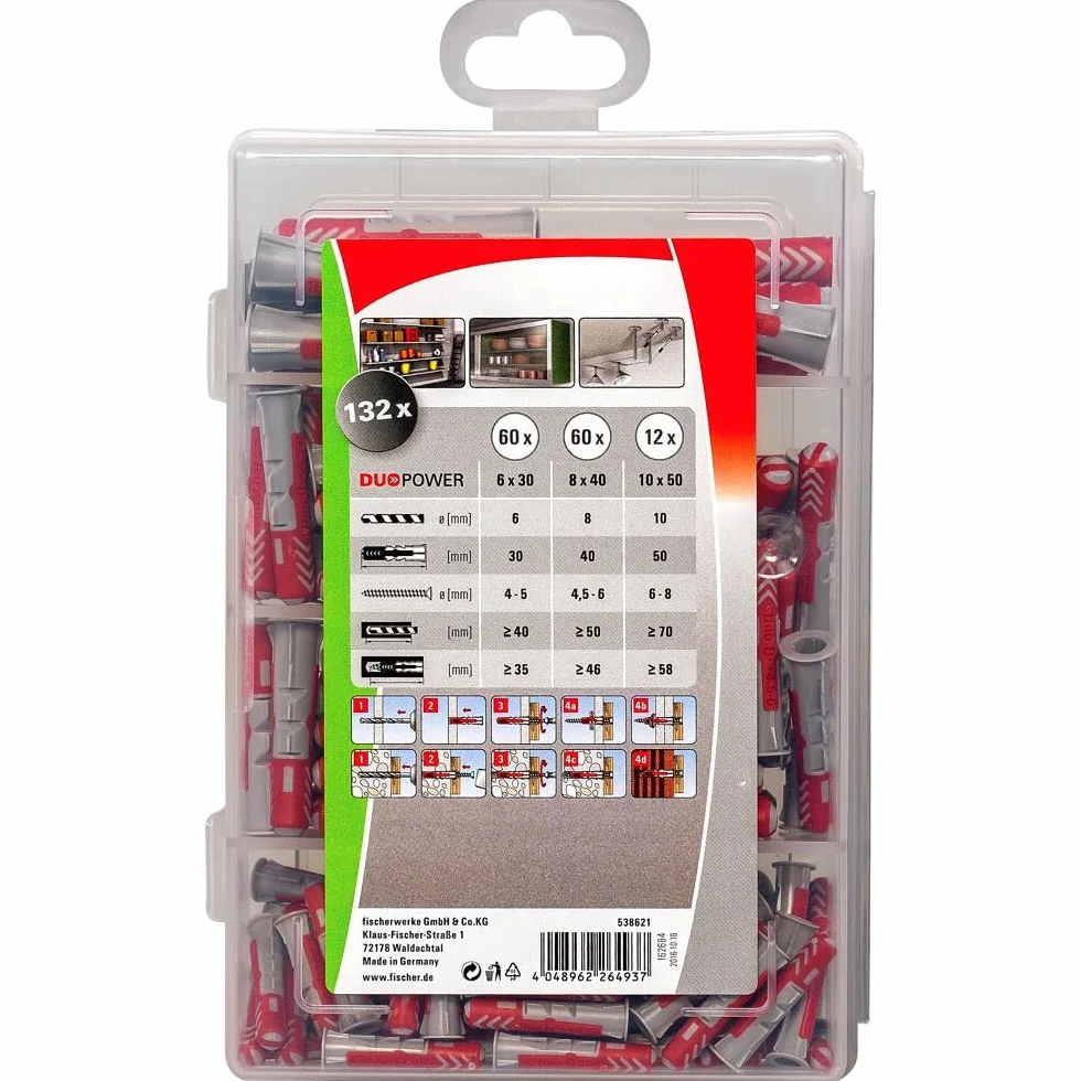 fischer Box DuoPower 132 kołki rozporowe uniwersalny zestaw pojemnik
