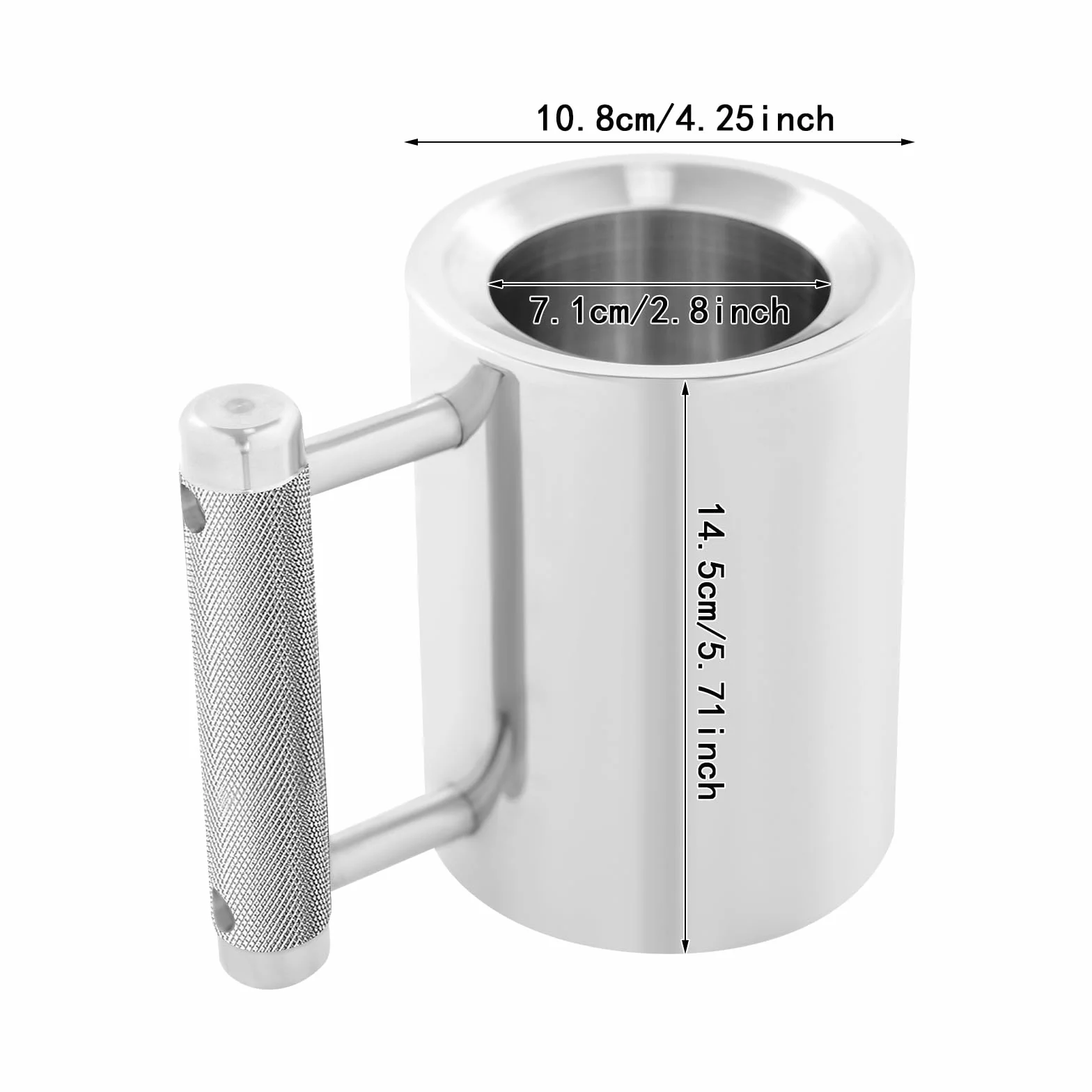 Kubek 8 kg, 300 ml, wytrzymały kubek do hantli ze stali nierdzewnej do treningu ramion i nawodnienia, do użytku domowego, na siłownię, do biura lub na świeżym powietrzu