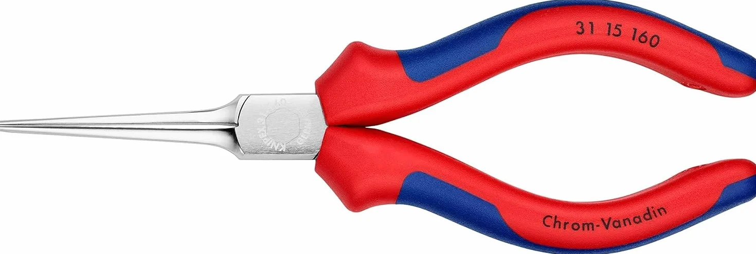 KNIPEX Szczypce chwytające wydłużone chromowane z osłonkami wielokomponentowymi 160 mm 31 15 160