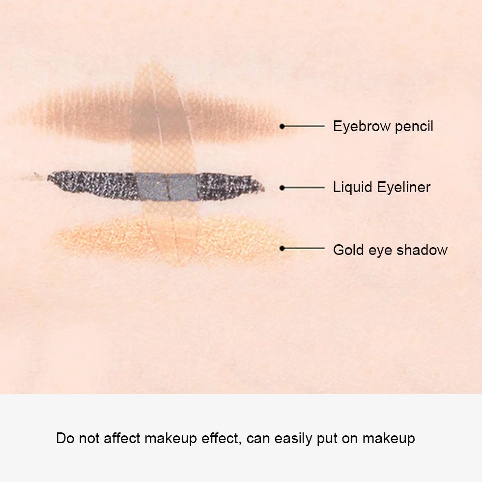 Invisible Double Eyelid Tape, narzędzie do makijażu niewidocznych naklejek na powieki o doskonałej lepkości - wygodna i oddychająca - na zakryte, obwisłe, nierówne lub mono powieki - duże i