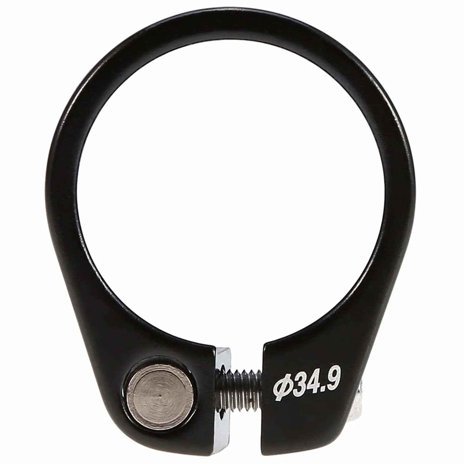 Zacisk sztycy siodełka rowerowego 34,9, zacisk sztycy siodełka do siodełka rowerowego, zacisk siodełka ze stopu aluminium, 34,9 mm, do rowerów górskich i szosowych (czarny)