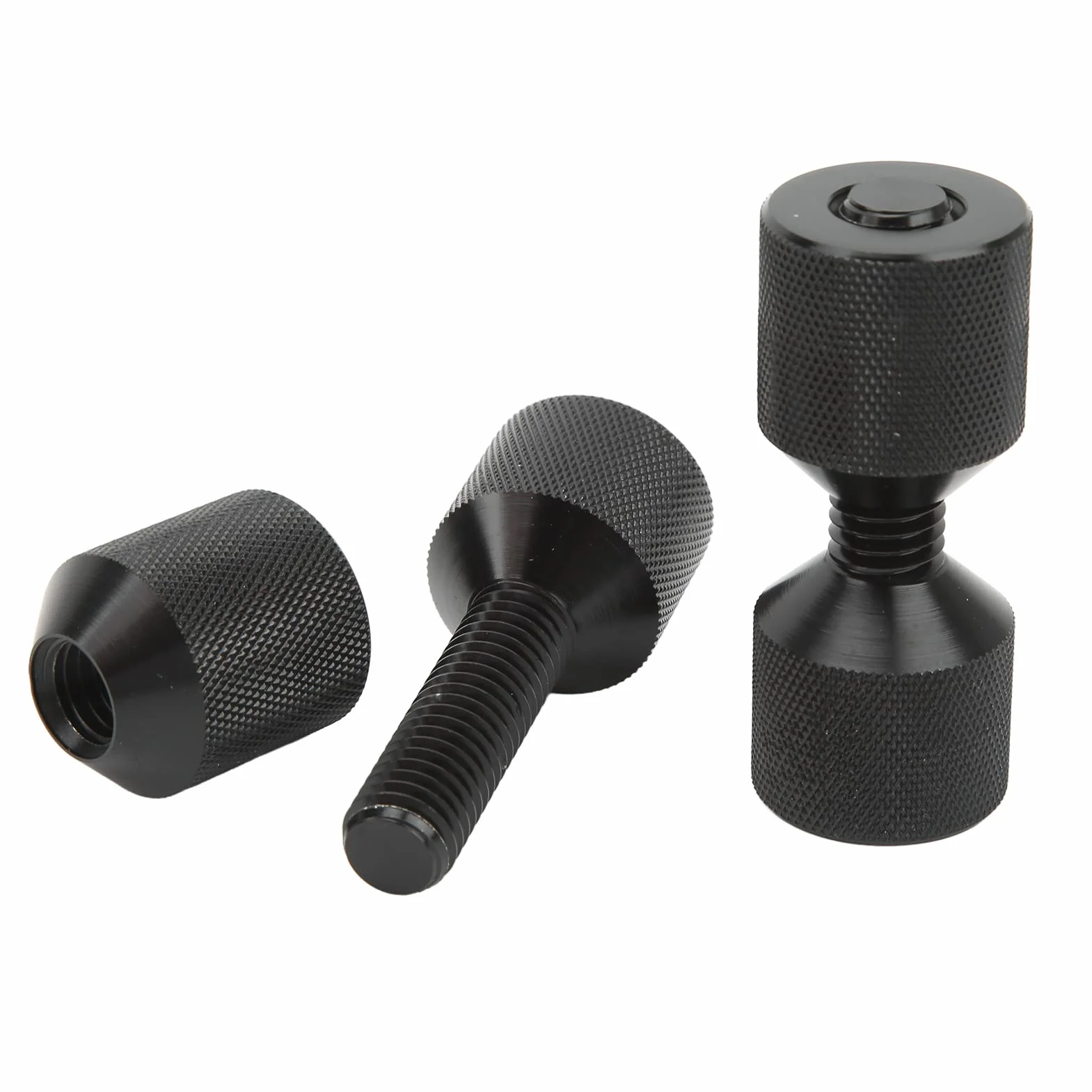 Dwa Hole Pins Set, 2Pcs Aluminum 2 Hole Flange Alignment Pin łatwe w użyciu trwałe gwintowane dwa Hole Pins z Anodized Oxide Black Finish dla samochodu statku dużych maszyn