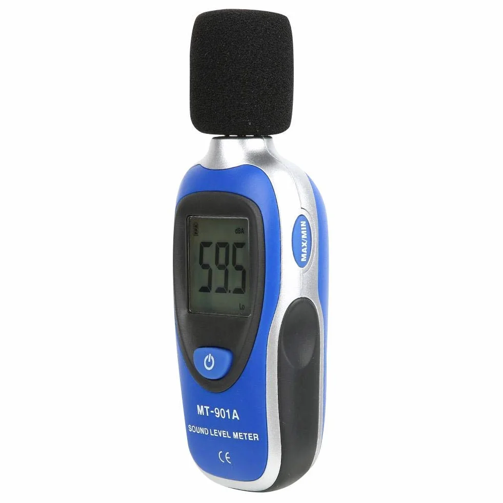 Cyfrowy miernik poziomu dźwięku MT-901A LCD przenośny czujnik szumów 30-130 dB