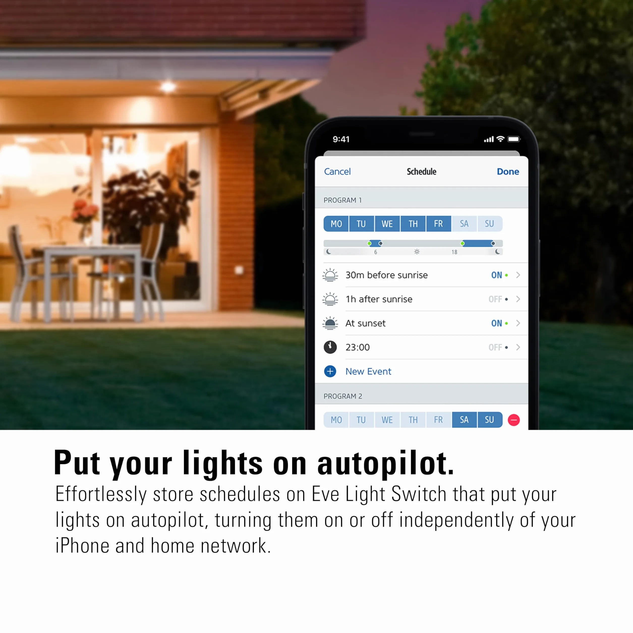Eve Light Switch inteligentny włącznik światła pojedynczy przełączany krzyżowy Bluetooth Thread