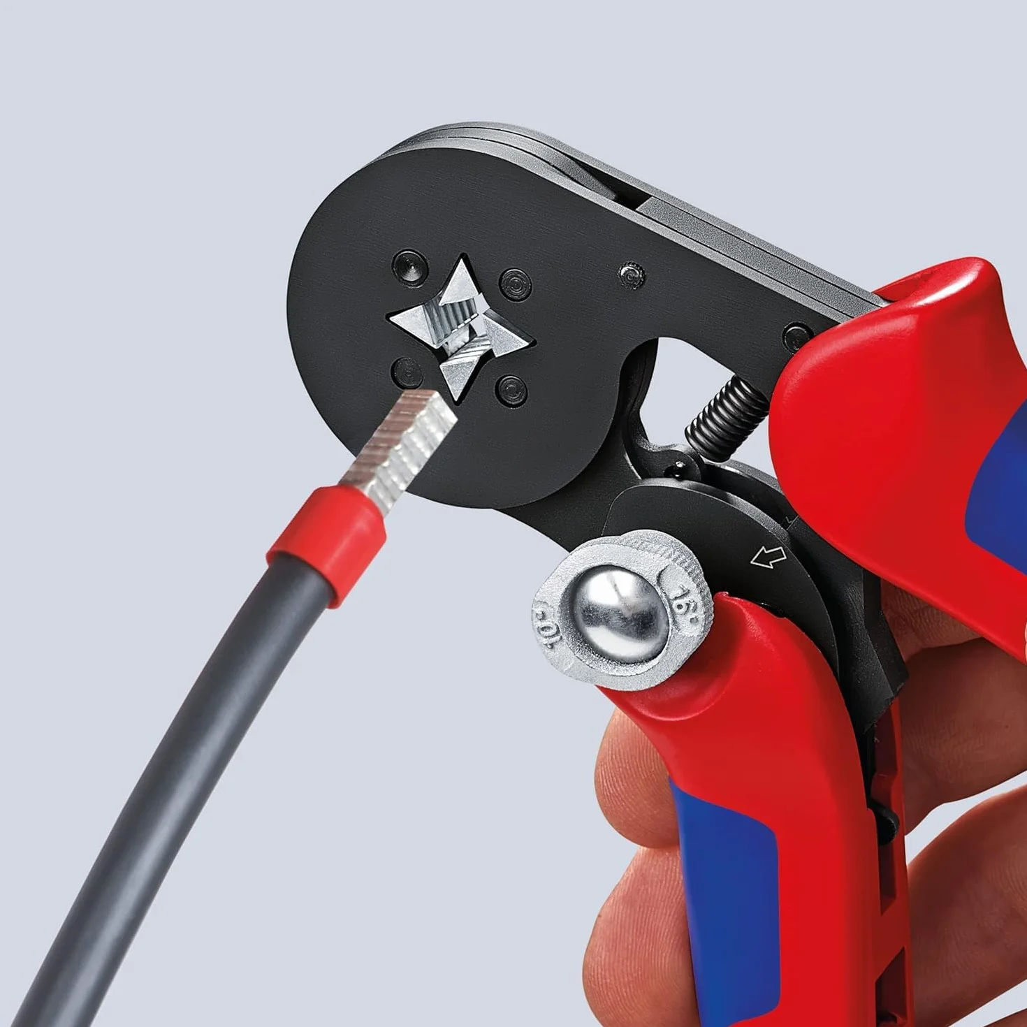 KNIPEX Samonastawne szczypce do zagniatania tulejek kablowych 180 mm 97 53 04