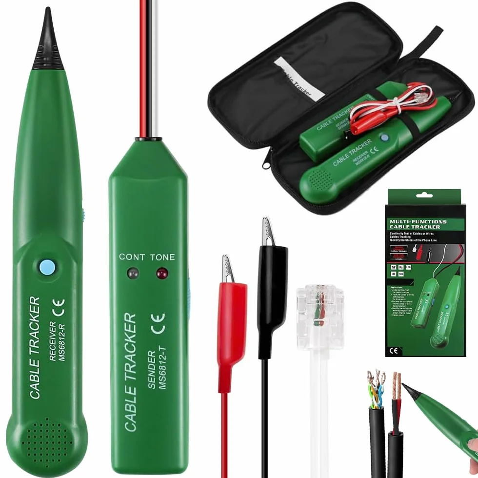 Cable Tracker, urządzenie do wykrywania pęknięć kabli, robot koszący, tester obwodów, lokalizator kabli, wyszukiwarka przewodów, tracker linii telefonicznej, do konserwacji sieci, ciągłości obwodu