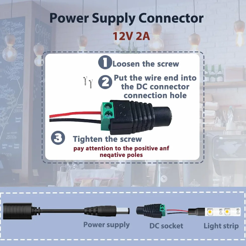 Transformator LED 12 V 2 A Zasilacz DC do Taśmy LED SMD5050 SMD3528