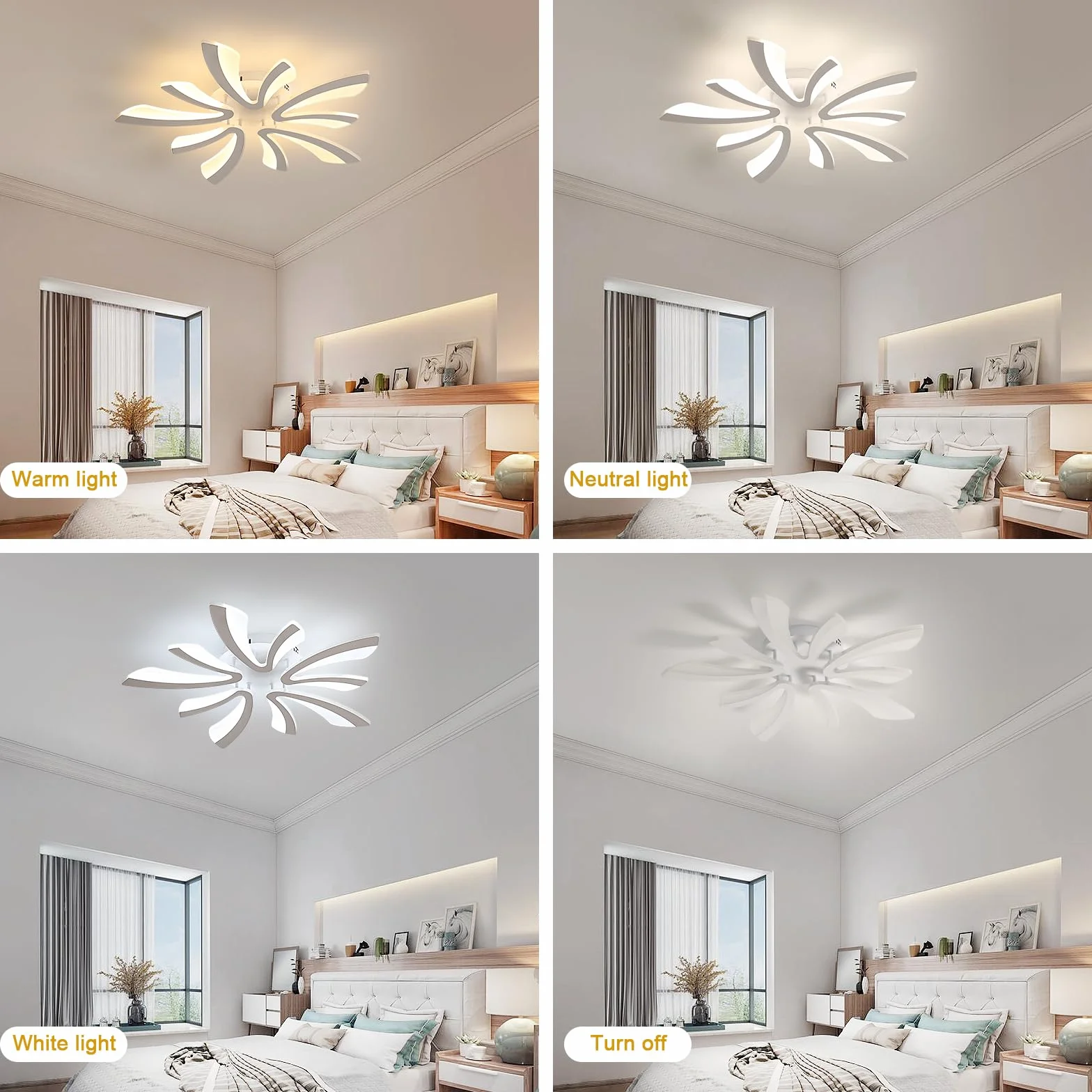 Comely Ściemnialna Lampa Sufitowa LED 48W 5400LM 3000K-6500K Φ71cm Akrylowa