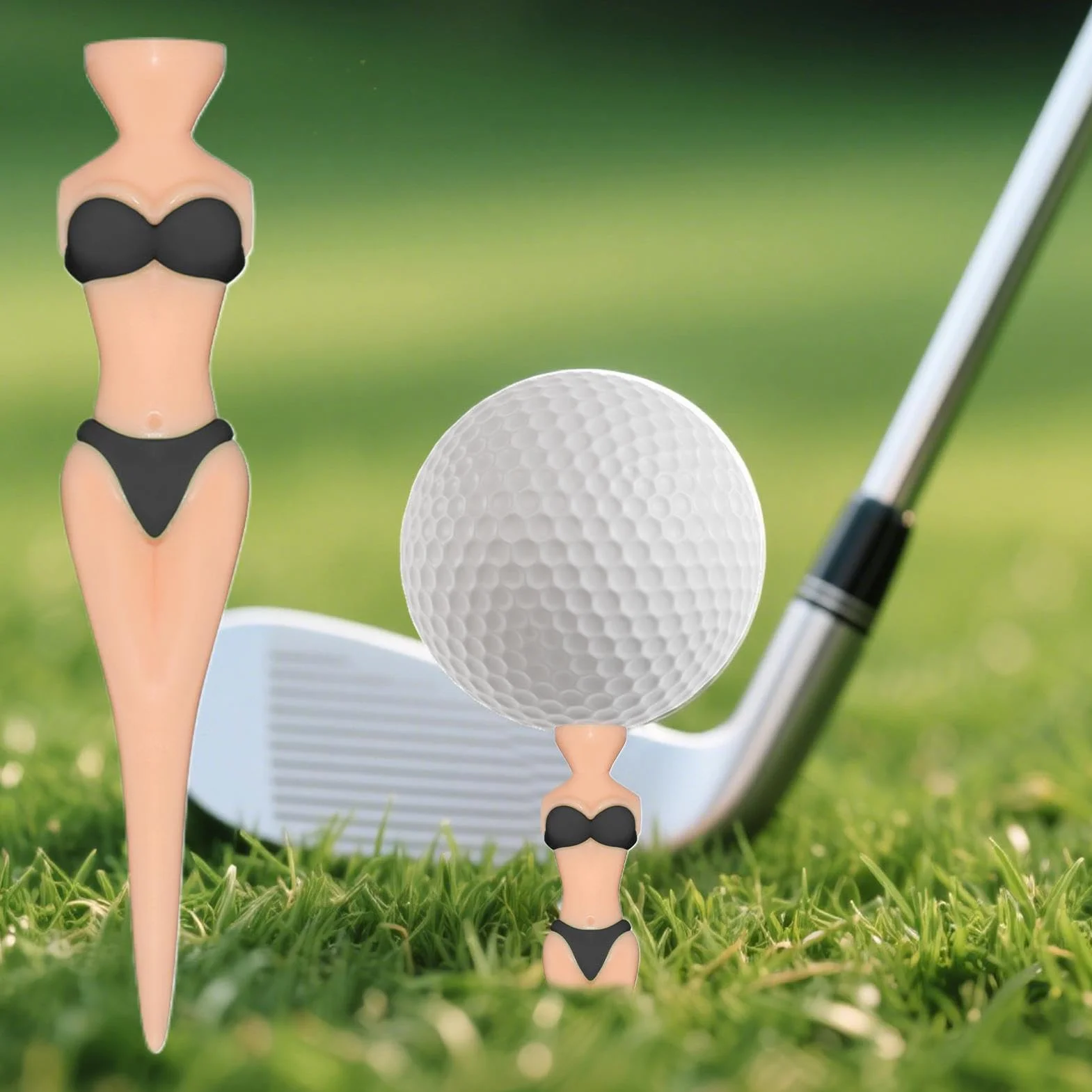 Zabawne Kołki Golfowe Dla Mężczyzn, Bezpiłkowe Kołki Treningowe Do Ćwiczeń, Przenośny Sprzęt Sportowy dla Mężczyzn i Kobiet Początkujących Golfistów na Driving Range i Pole Treningowe