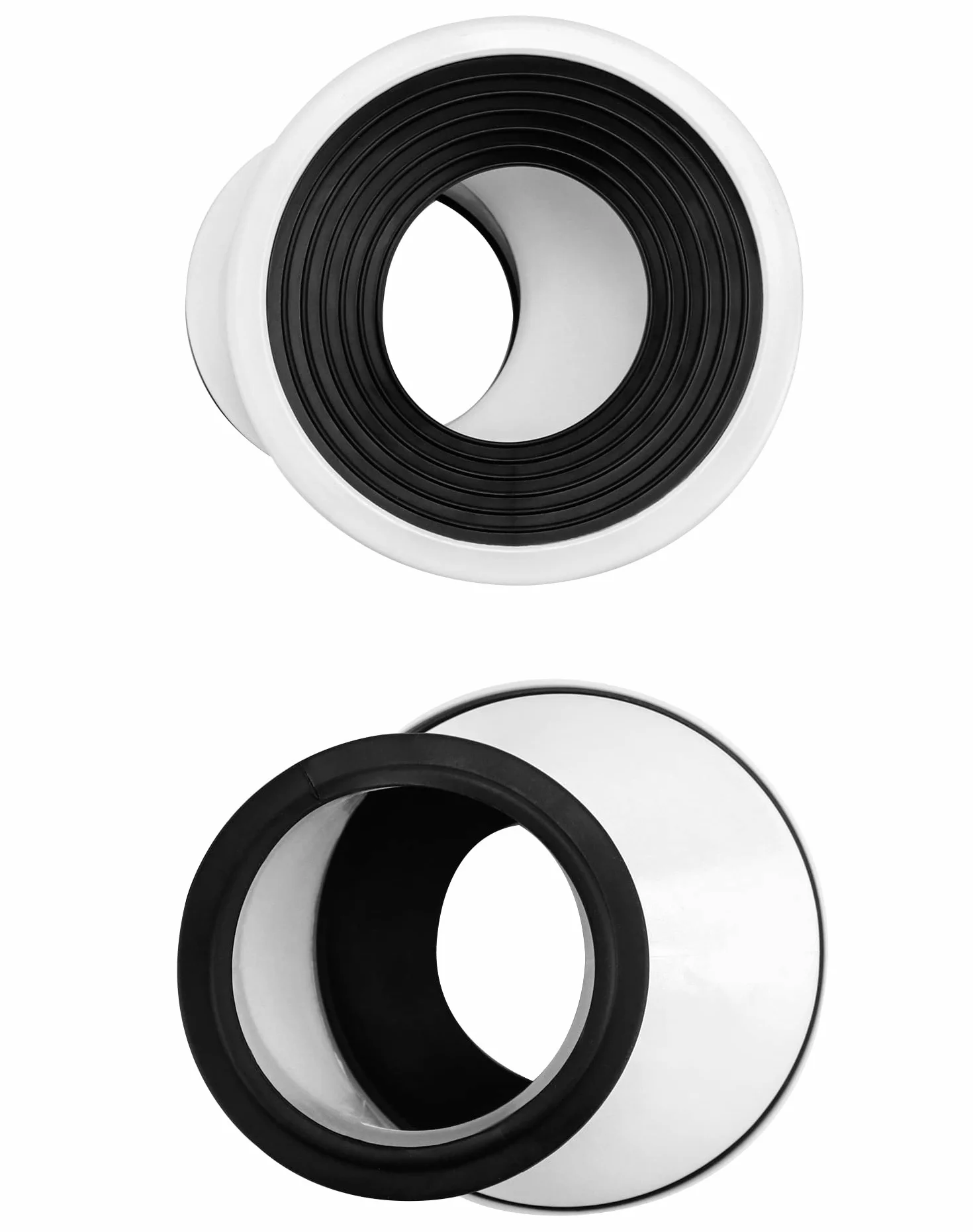 QWORK 50 mm przesunięcie rury przyłączeniowej do WC, tworzywo sztuczne białe