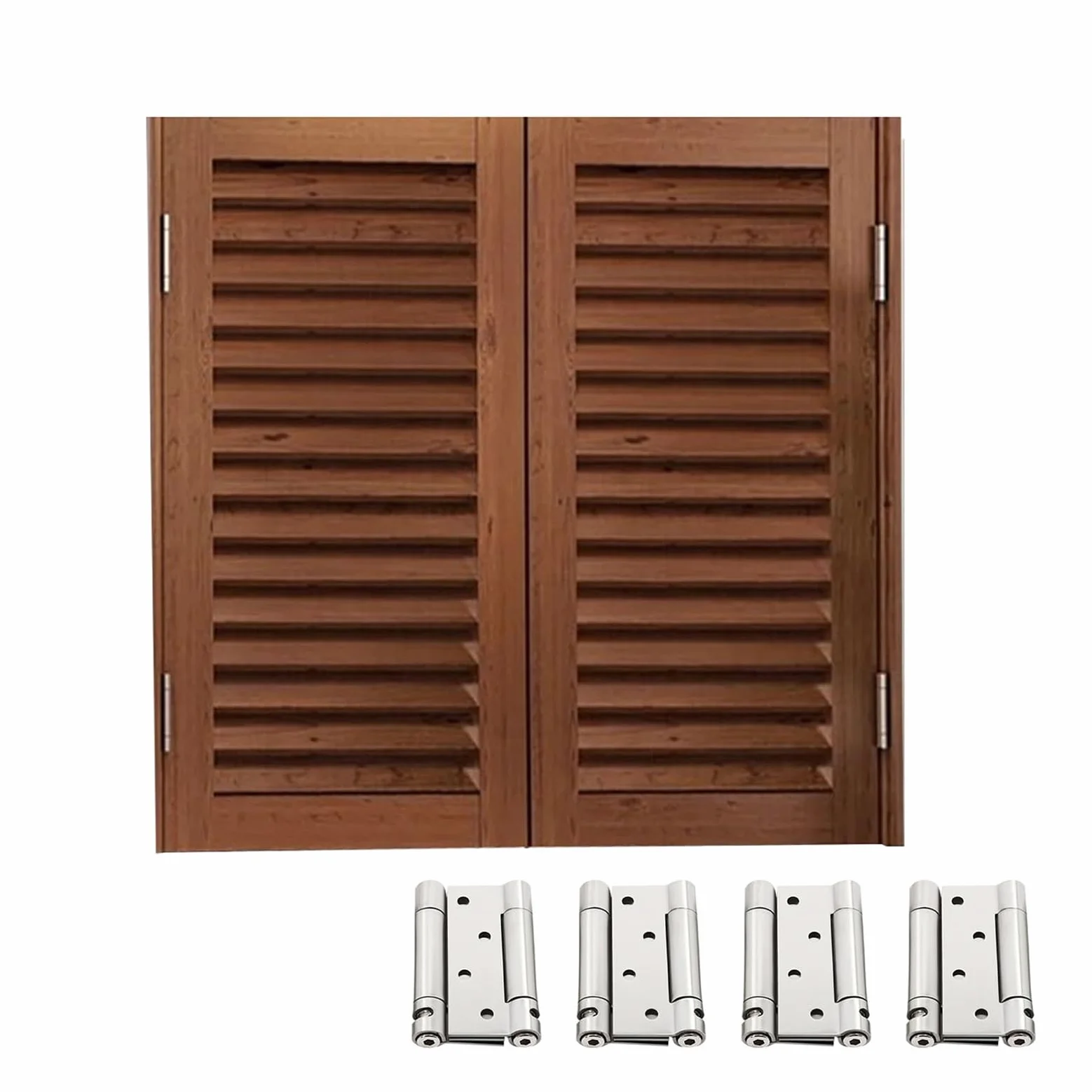 Drzwi Wahadłowe Kawiarnia Lite Drewno 70-150 cm Otwierane W Dwie Strony Brown W70xH120cm