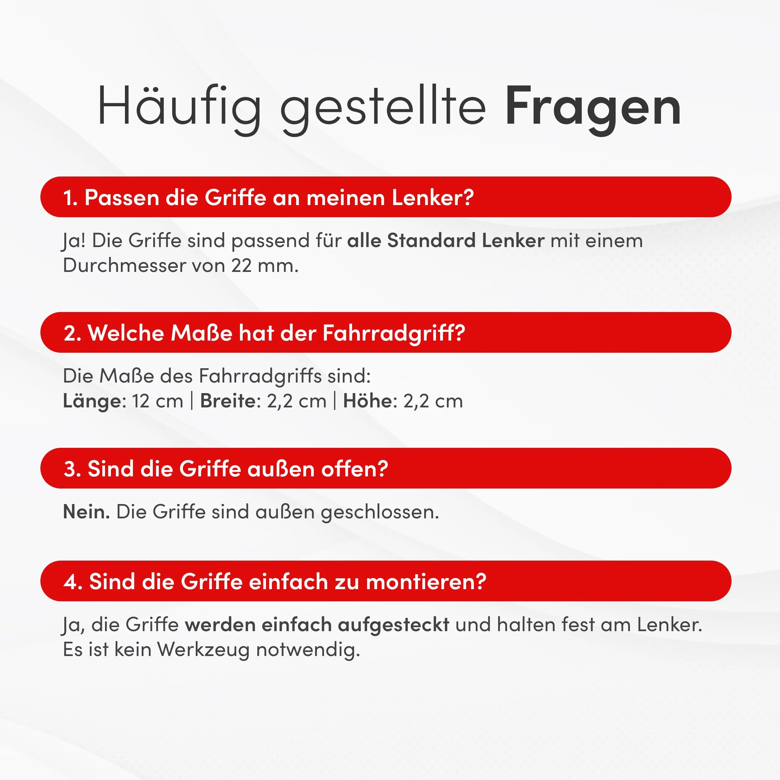 Wittkop Standardowe uchwyty do kierownicy rowerowej o ergonomicznym wzornictwie i komforcie 2-strefowym | uchwyty MTB Made in Germany I odporne na promieniowanie UV i warunki atmosferyczne, z efektem