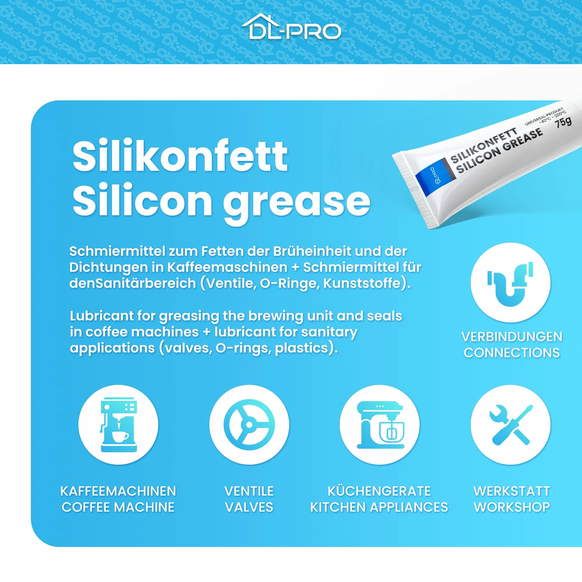 Smar silikonowy bezpieczny dla żywności 75g do ekspresów Philips Siemens Delonghi