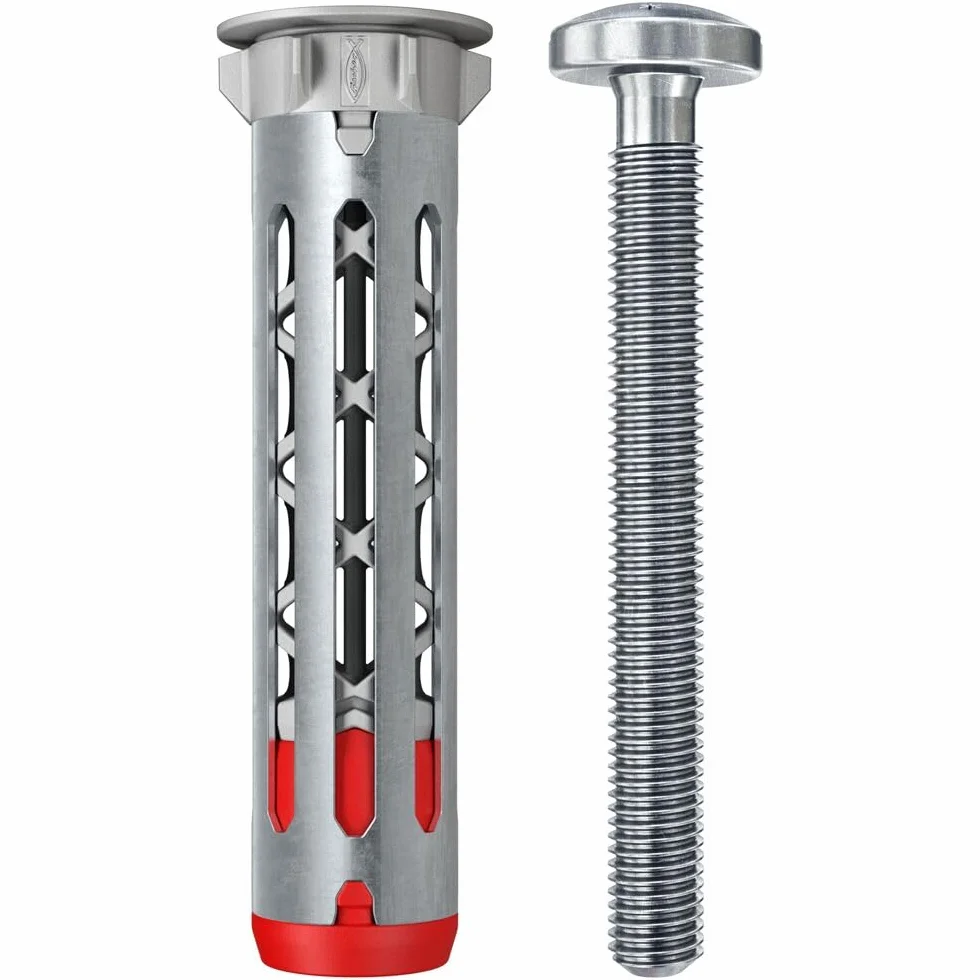 fischer DuoHM kołki rozporowe 5 x 55 S PZ ze śrubą metryczną i napędem PZ do mocowania wsporników telewizyjnych, świateł, półek ściennych w materiałach budowlanych panelowych 4 sztuki