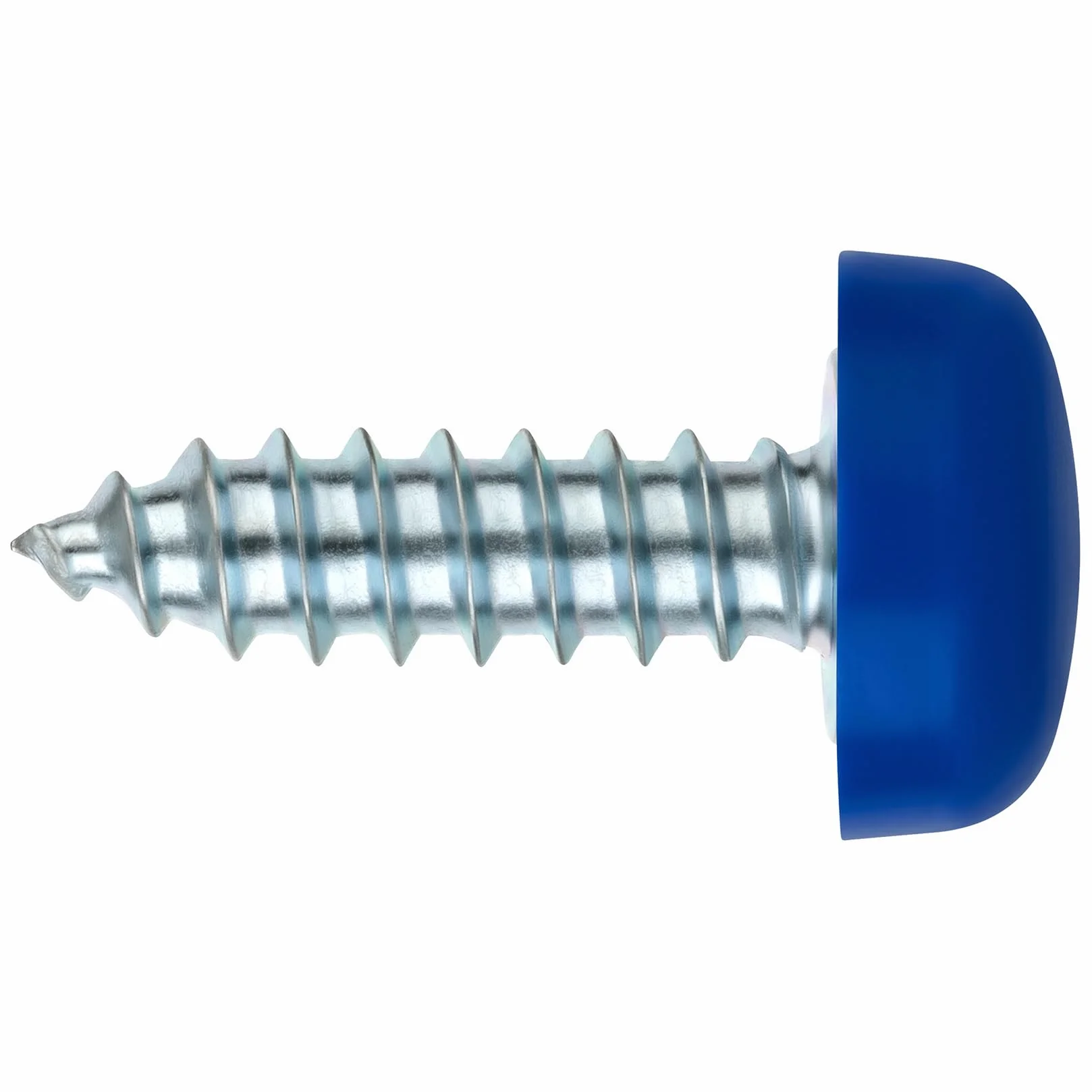 Zestaw 4 śrub do tablicy rejestracyjnej 4,8 x 16 mm z zaślepkami mocowanie