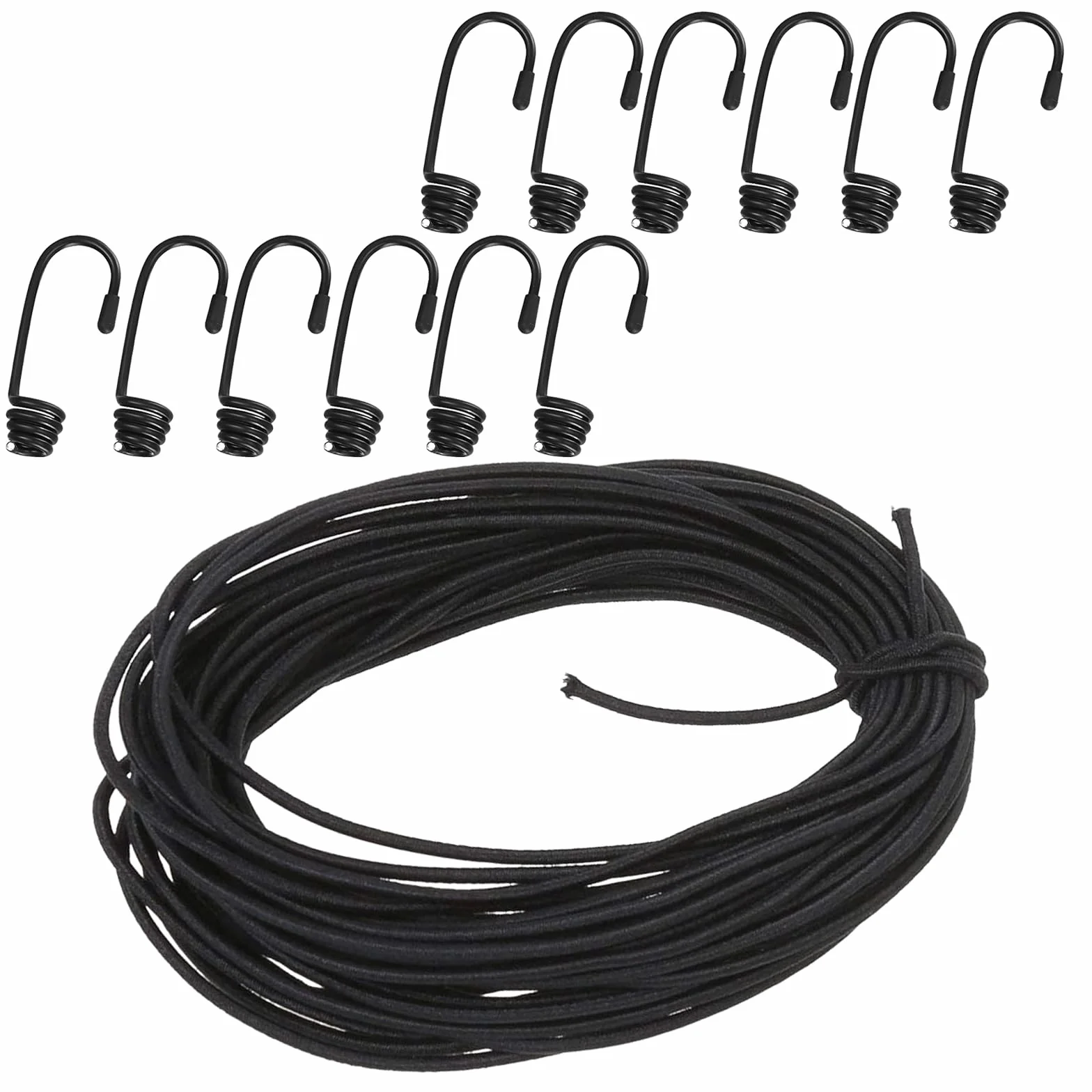 Sznurek gumowy 4mm×20m z hakami do kempingu i plandek