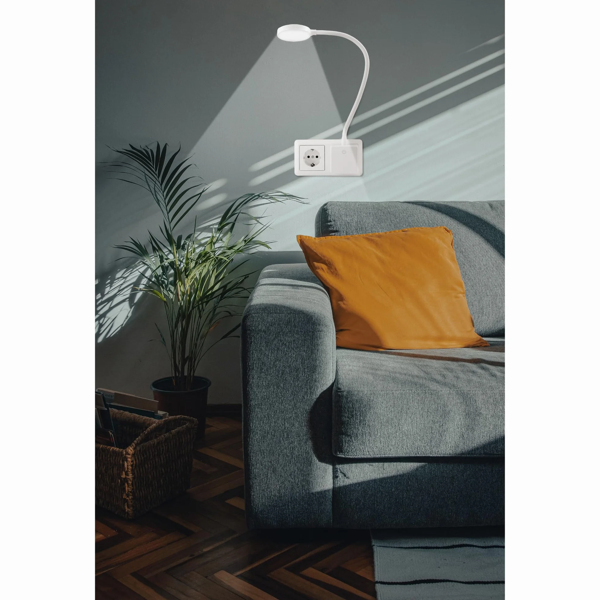 Lampa LED z gniazdkiem Halo 3,3 W 438 lm oświetlenie dotykowe 3000 K biała