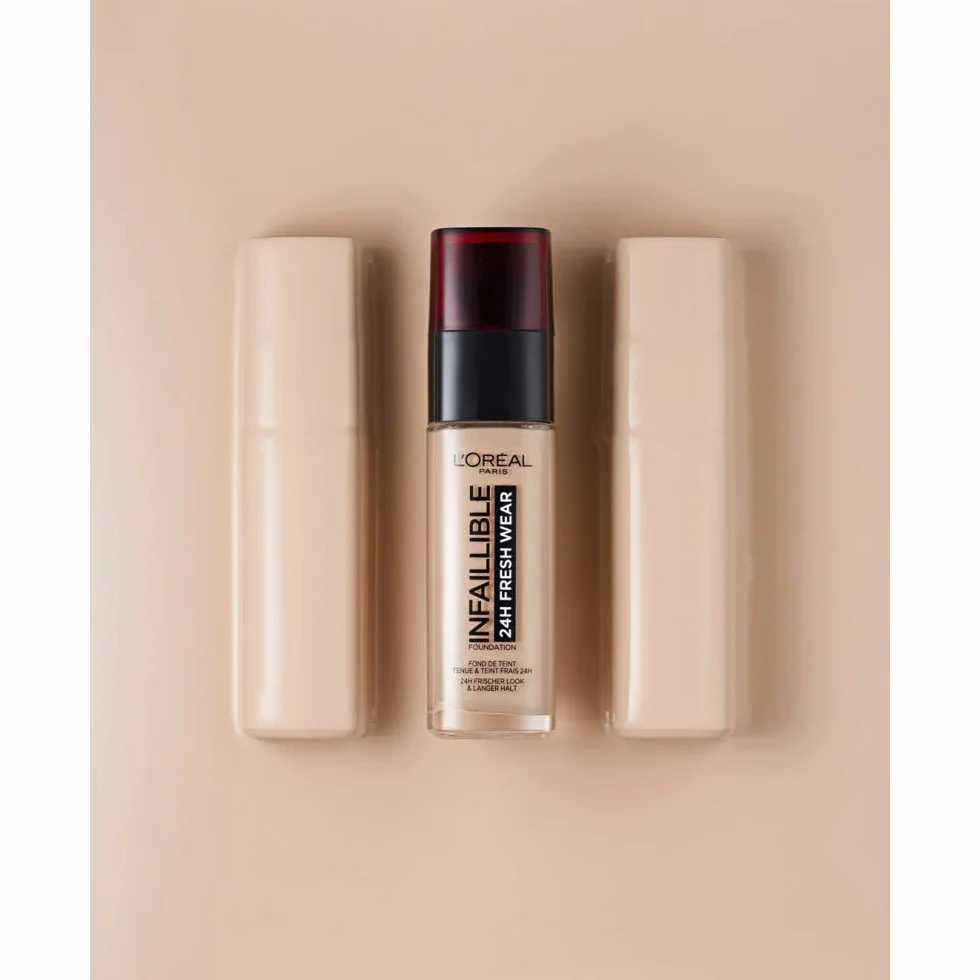 L'Oréal Paris Infaillible 24 h Fresh Wear Długotrwały kryjący podkład odporny na ścieranie, lekka formuła, SPF 25, 130 True Beige, 30 ml