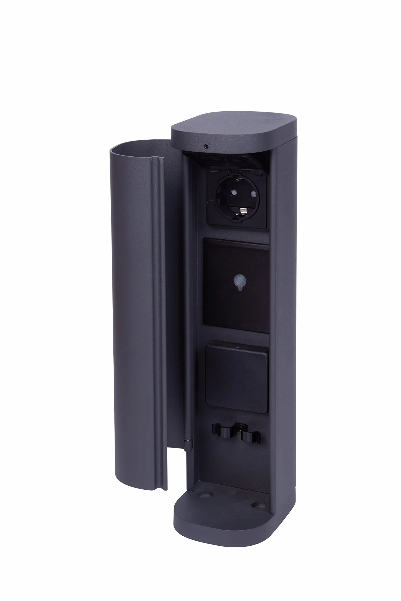 BOLD 19486 VOLO inteligentne gniazdo ogrodowe zewnętrzne antracyt 2x Schuko Smart Home WLAN 3680 Watt