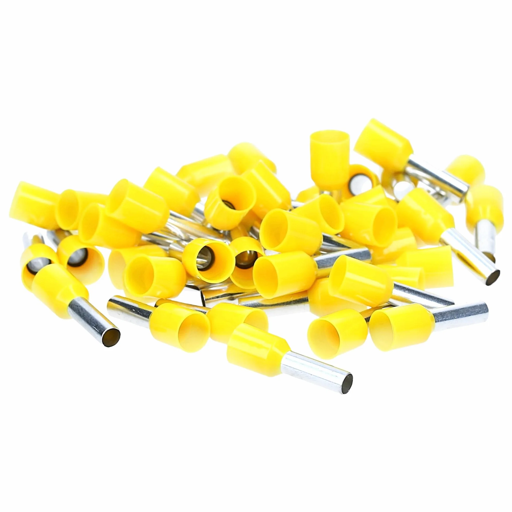 Kalitec AE618GR tulejki kablowe, 100 sztuk, izolowane, 6,0 mm², długość 18 mm, żółte, Made in Germany, jakość przemysłowa