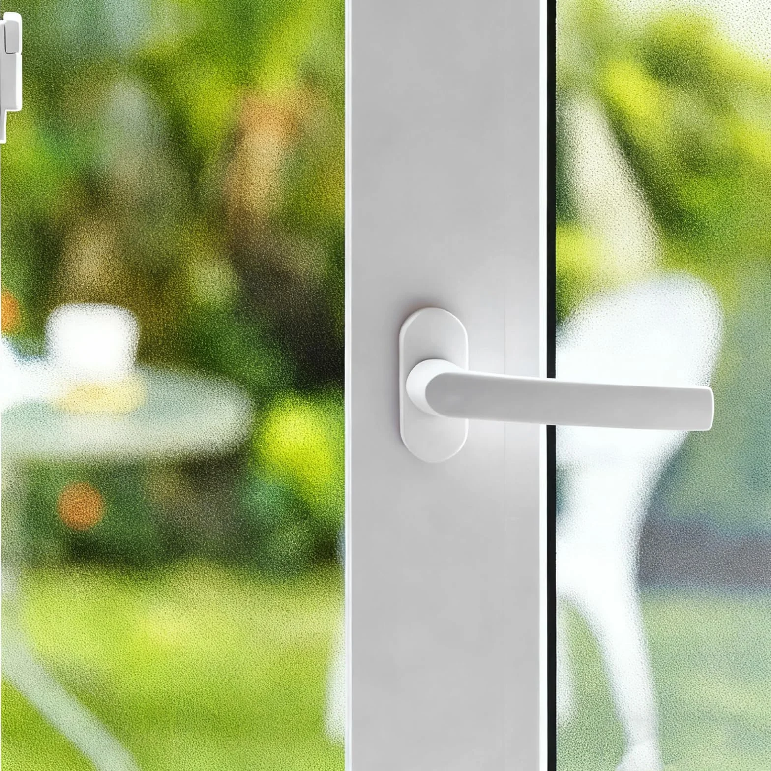 Uchwyty okienne z PCW białe do podwójnych szyb 2 szt