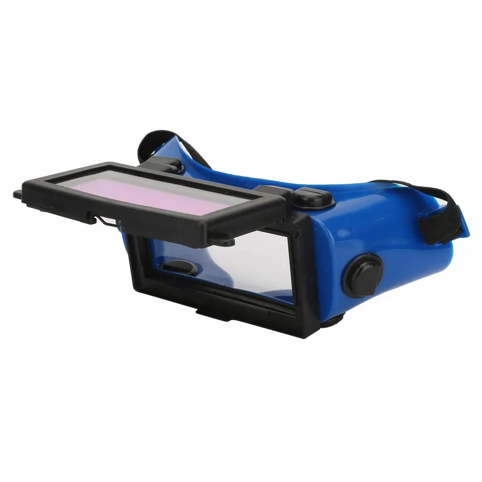 Okulary spawalnicze z automatycznym zaciemnieniem Solar DIN16 niebieskie