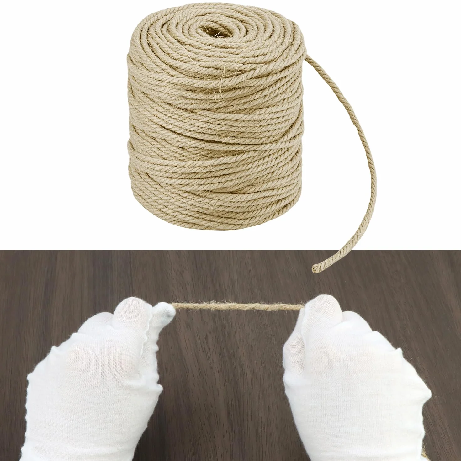Sznurek jutowy ogrodowy 100 m 4 mm QWORK do pakowania prezentów majsterkowania