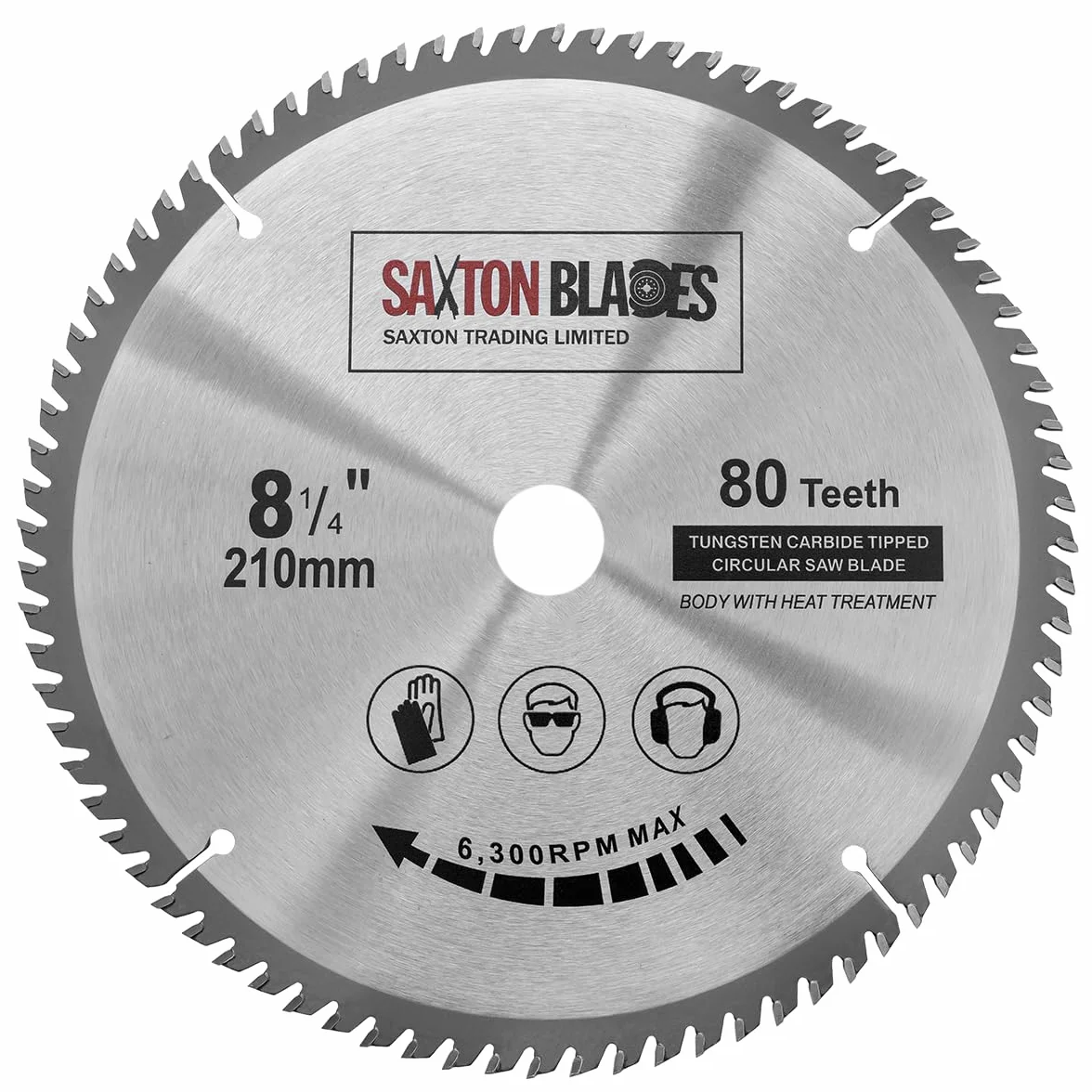 Saxton TCT Brzeszczot do piły tarczowej 210 mm 80T 25,4 mm do Evolution Rage