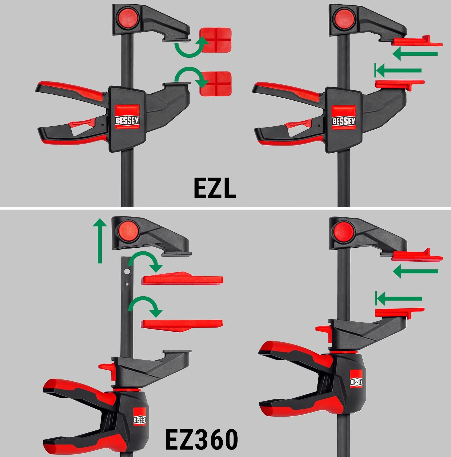 BESSEY Zestaw montażowy EZ-DT do desek tarasowych 300 mm 0,27 kg