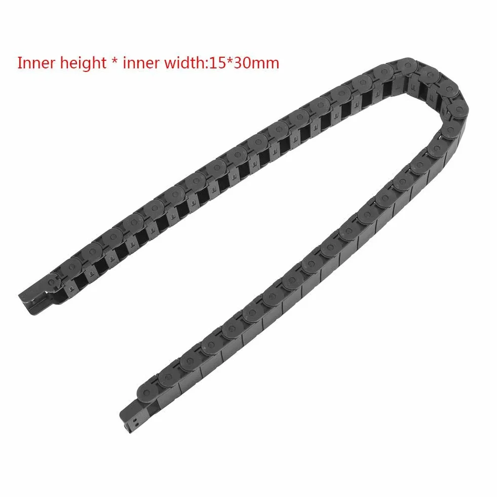 Ausla Łańcuch Kablowy Nylonowy 15x30mm, 1m, Przeciągający Kabel do Grawerowania