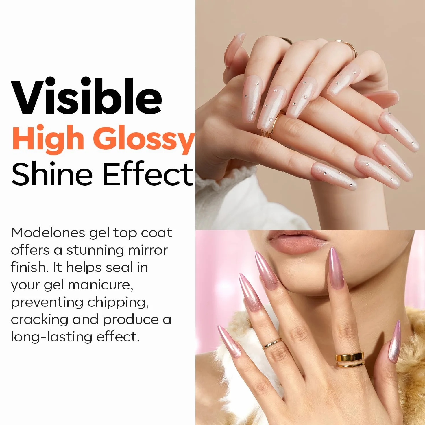 Modelones No Wipe Base und Top Coat Set 10 ml