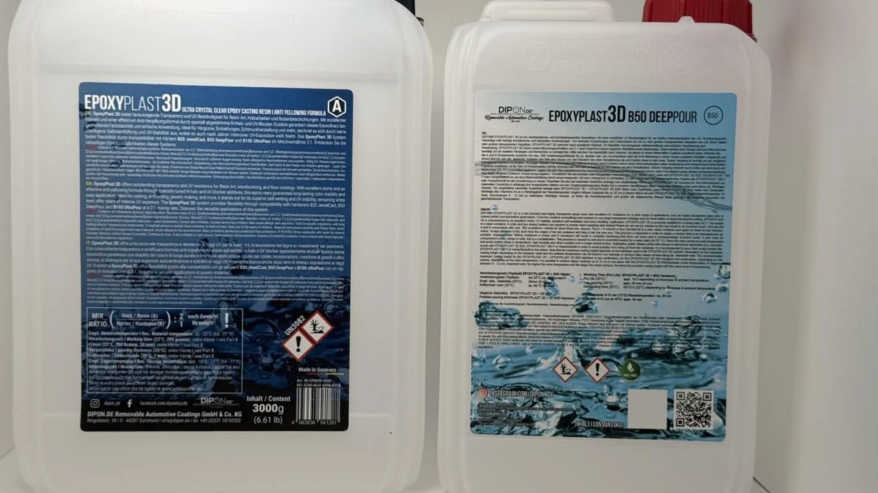 Żywica epoksydowa EpoxyPlast 3D B50 DEEP POUR 12,0 kg przezroczysta dwuskładnikowa ochrona UV