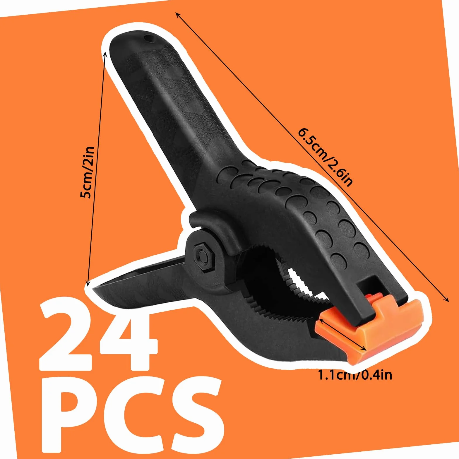 Zaciski sprężynowe mini 6,5 mm nylonowe czarne do tła ogrodu studia fotograficznego