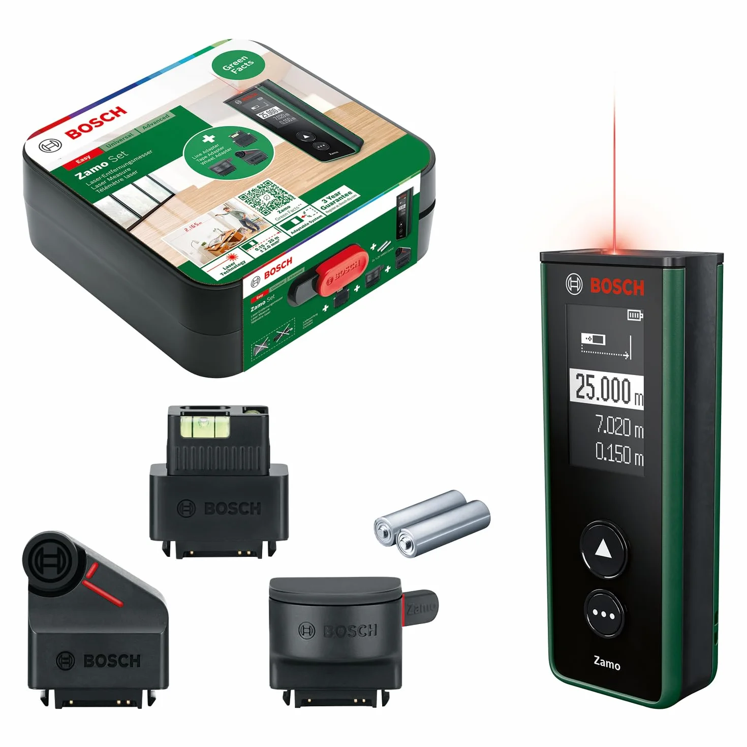 Bosch Dalmierz laserowy 25 m USB-C Zestaw