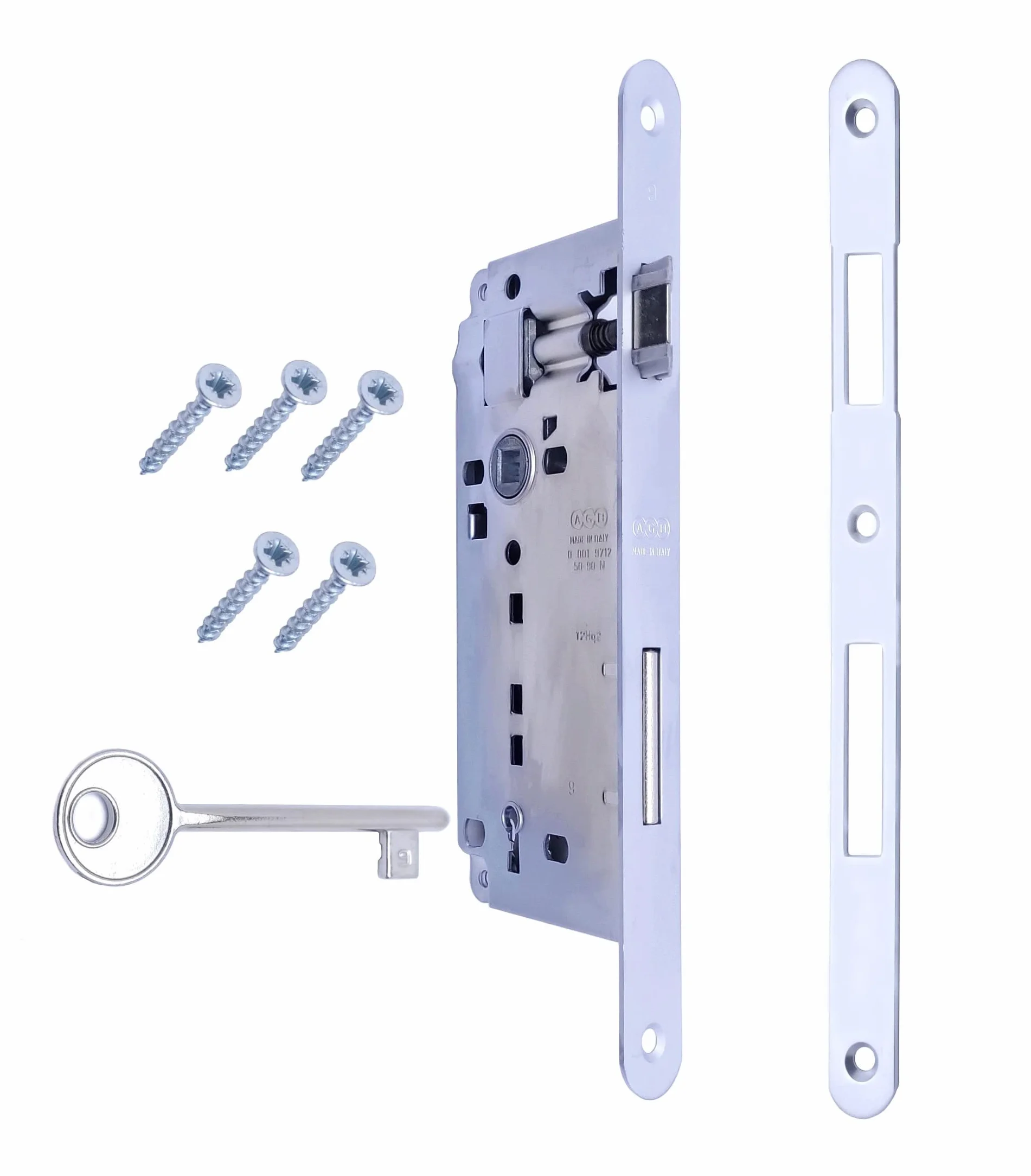 Blokada do drzwi wewnętrznych wpuszczanych AGB PATENT DUŻY 18x238 mm W.90 En.50