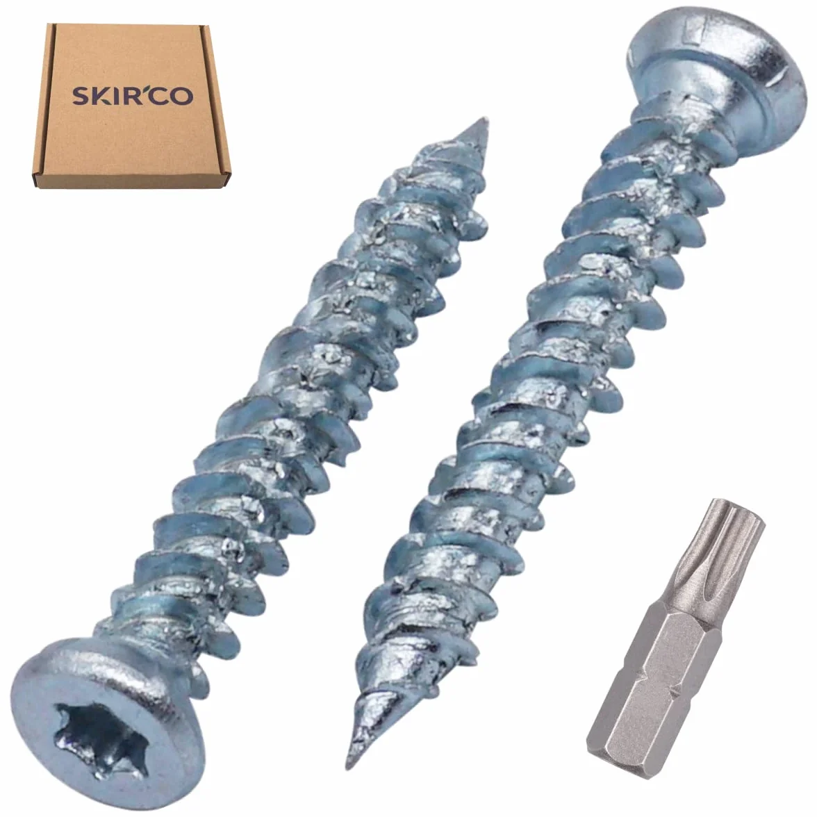 Śruby do betonu ocynkowane 7,5 x 52 mm SKIR'CO 10 szt. głowica stożkowa