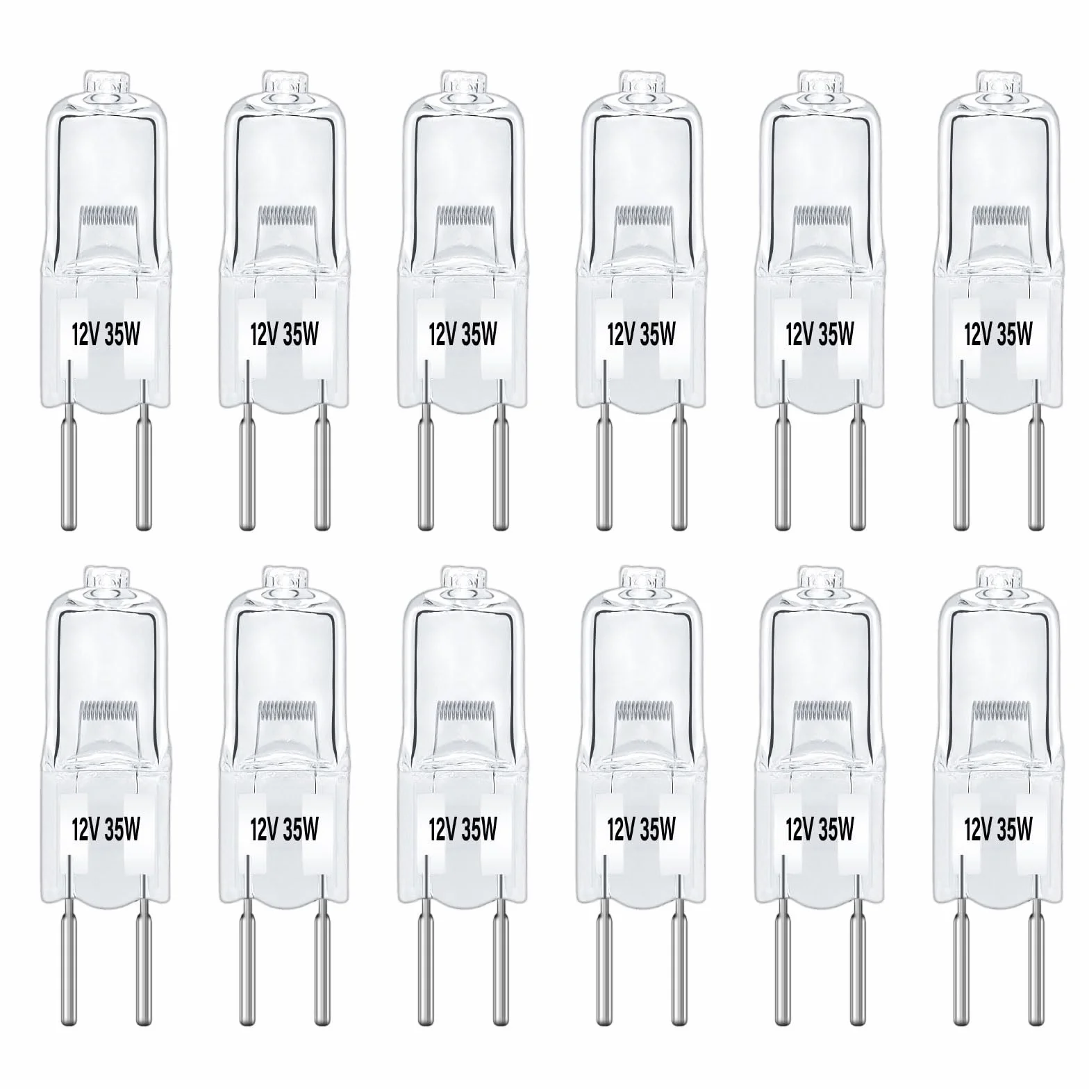Żarówki halogenowe G6.35 35W 12V 390lm 2700K ściemnialne 12 szt. do lamp i żyrandoli