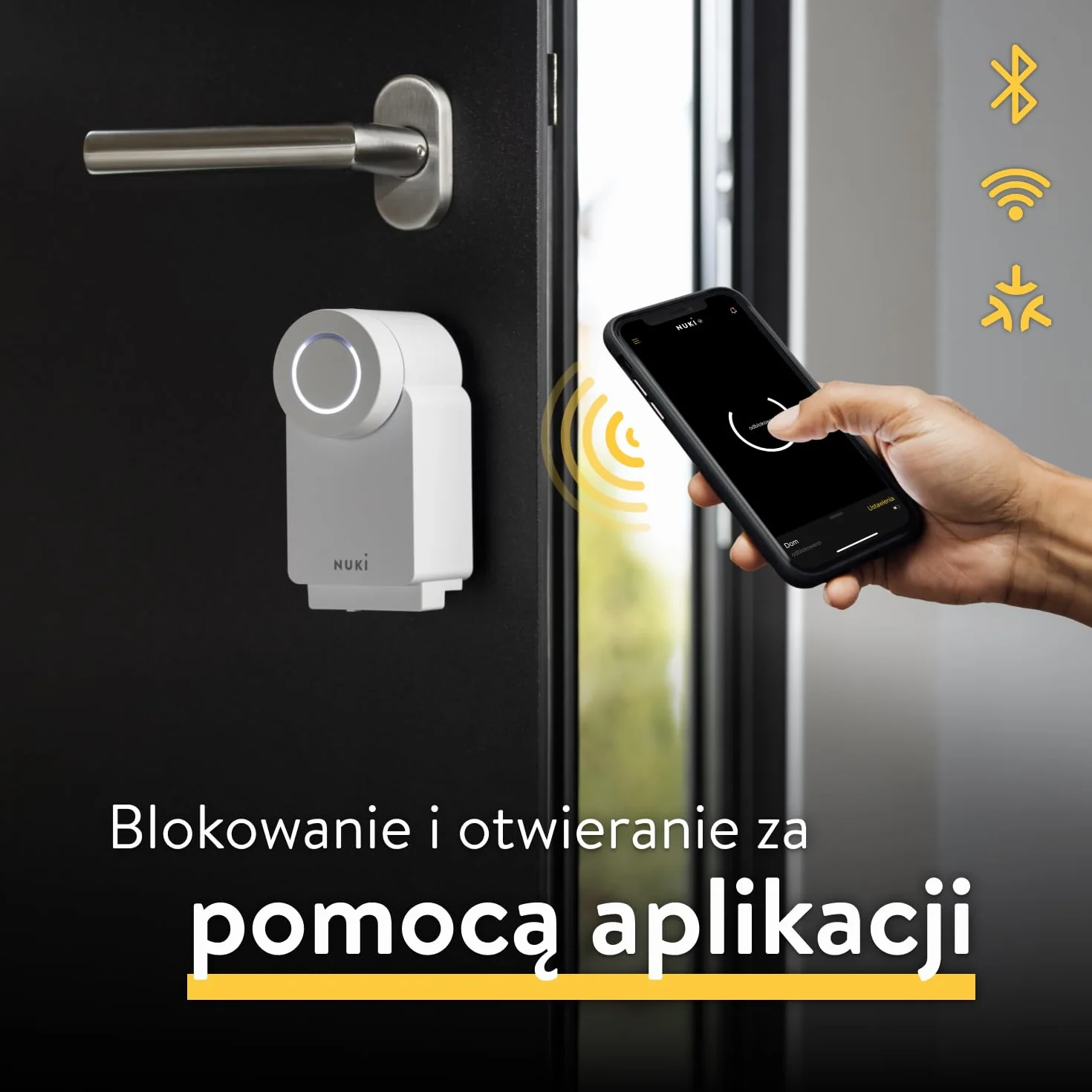 Nuki Smart Lock Pro (4. generacji), inteligentny zamek Wi-Fi z Matter, biały